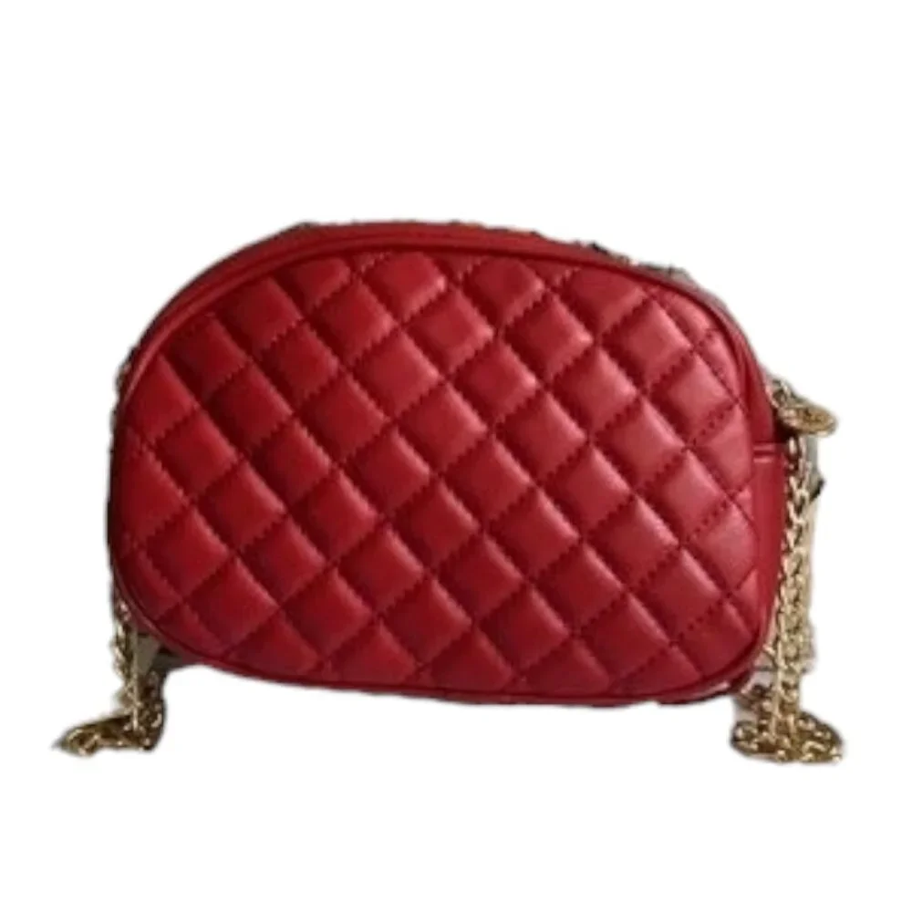 Valentino Orlandi Red Quilted Crossbody Bag